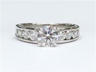 18K White Gold G VS1 2 CT Round Diamond Engagement Ring Sz 7